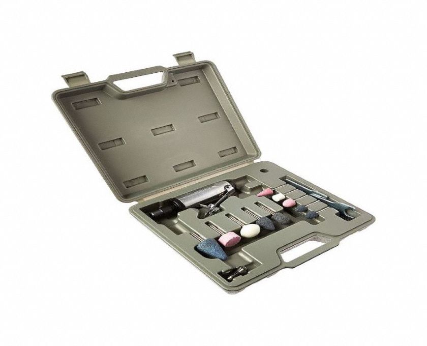 DIE GRINDER KIT, 0.3 HORSEPOWER, 28,000 RPM MAXIMUM SPEED, 1/4 IN/6MM COLLET SIZE