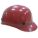 BUMP CAP, VENTED, POLYETHYLENE, PINLOCK SUSPENSION, FRONT BRIM, RED, SIZE 6½ TO 7½