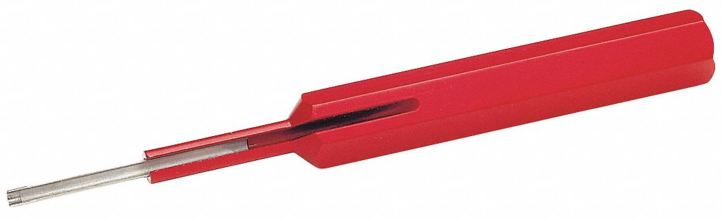 INSERTION TOOL, 5 1/2 IN TOOL L, 20 CONTACT SIZE, 1 PINS, RED