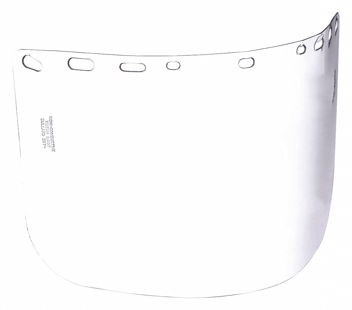VISIÈRE, TRNSP, PC, 15X8X0,04 PO, RÉSISTANCE AUX PRODUITS CHIMIQUES, POUR UTILISATION AVEC SENTINEL