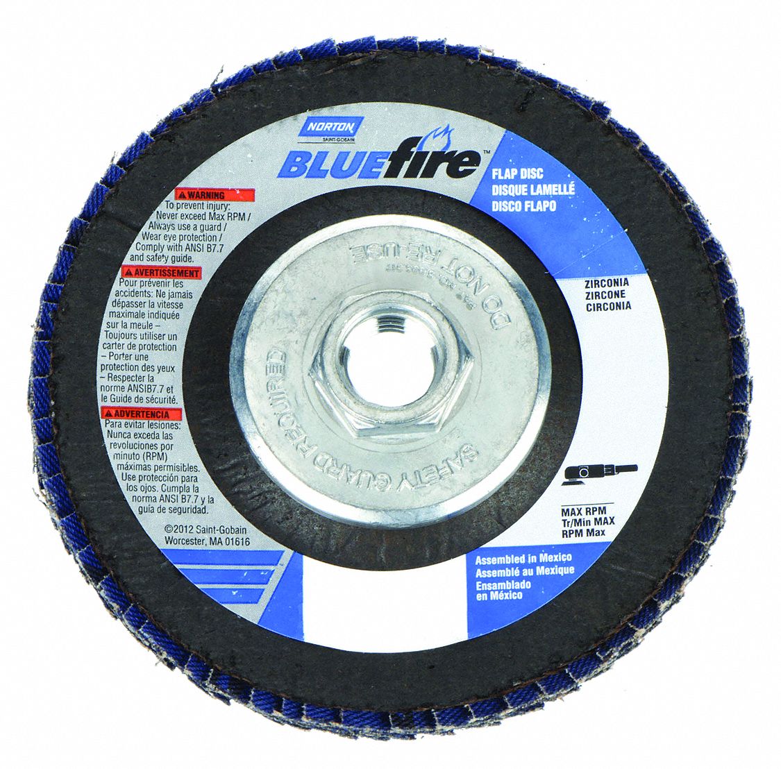 FLP DISC 4-1/2X5/8-11 36 GRT T29 BL