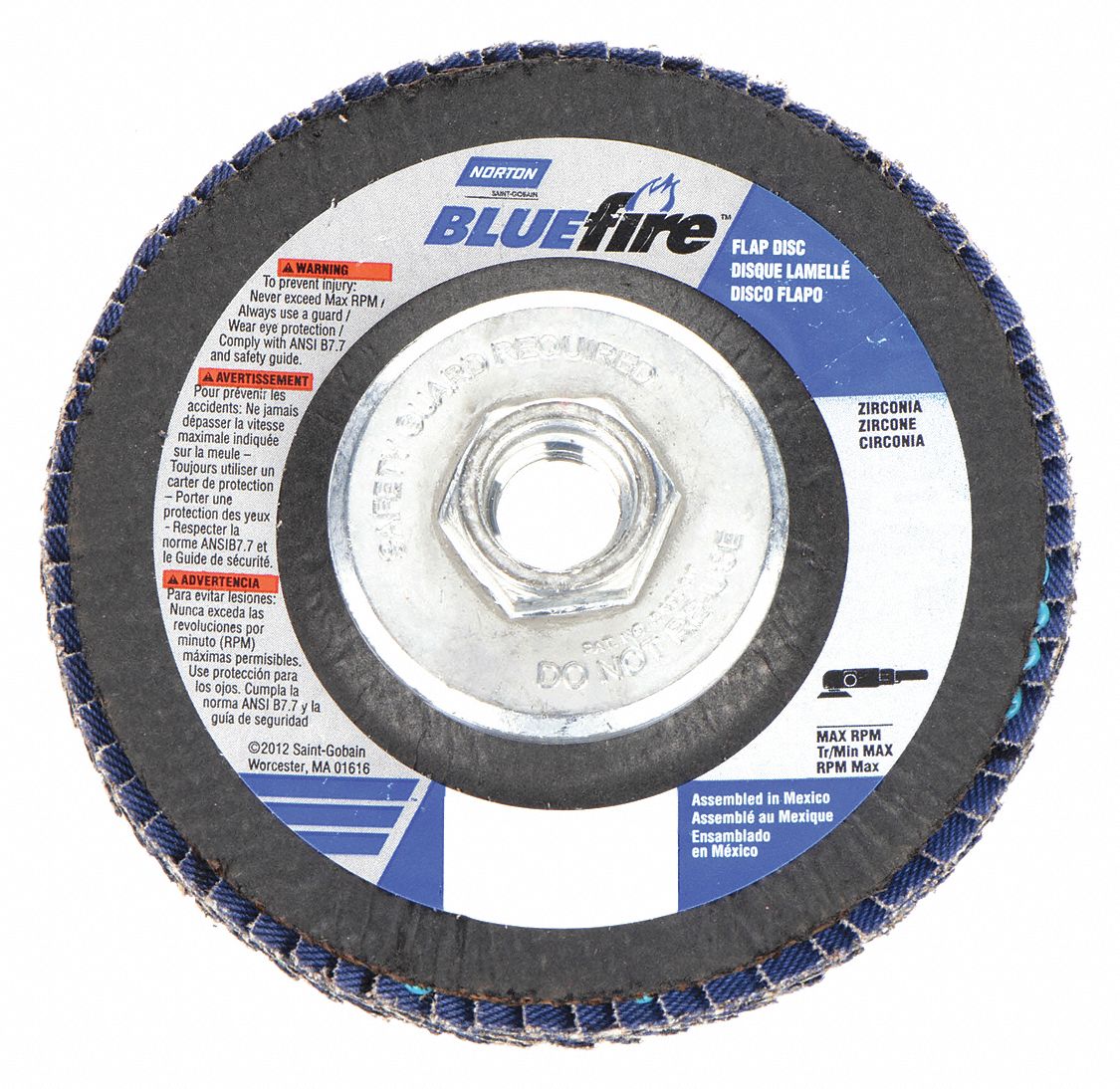 FLP DISC 4-1/2X5/8-11 40 GRT T29 BL