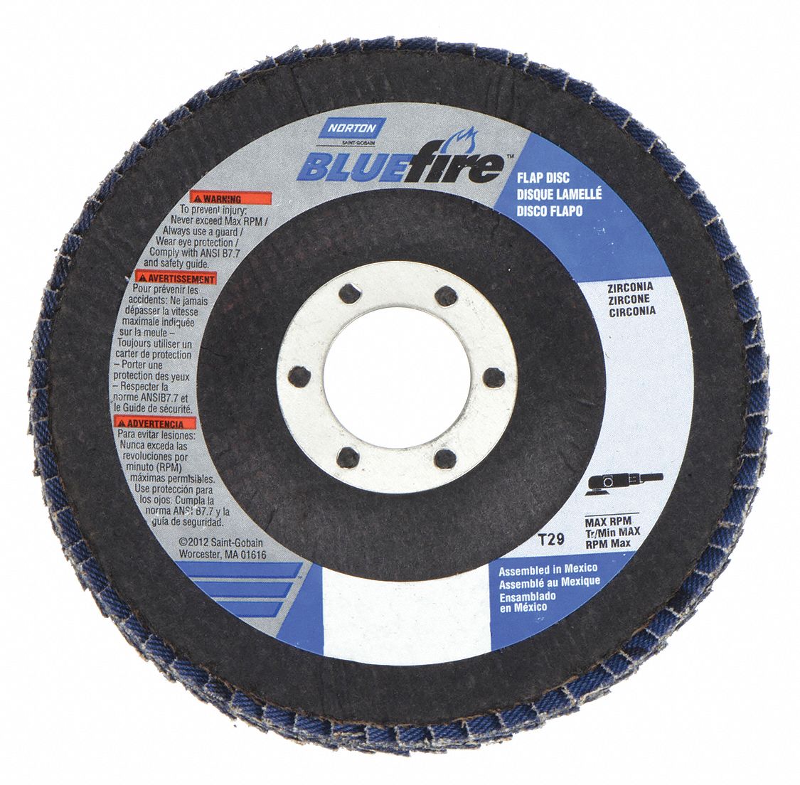 FLAP DISC,BLUEFIRE,G40  4-1/2X7/8",T29