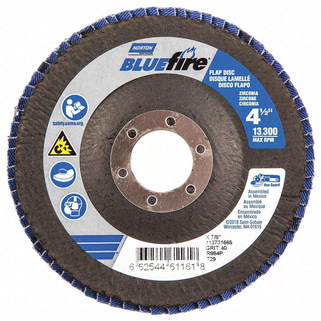 DISQUE LAM, ENDUIT, 4 1/2 PO, GRAIN P40