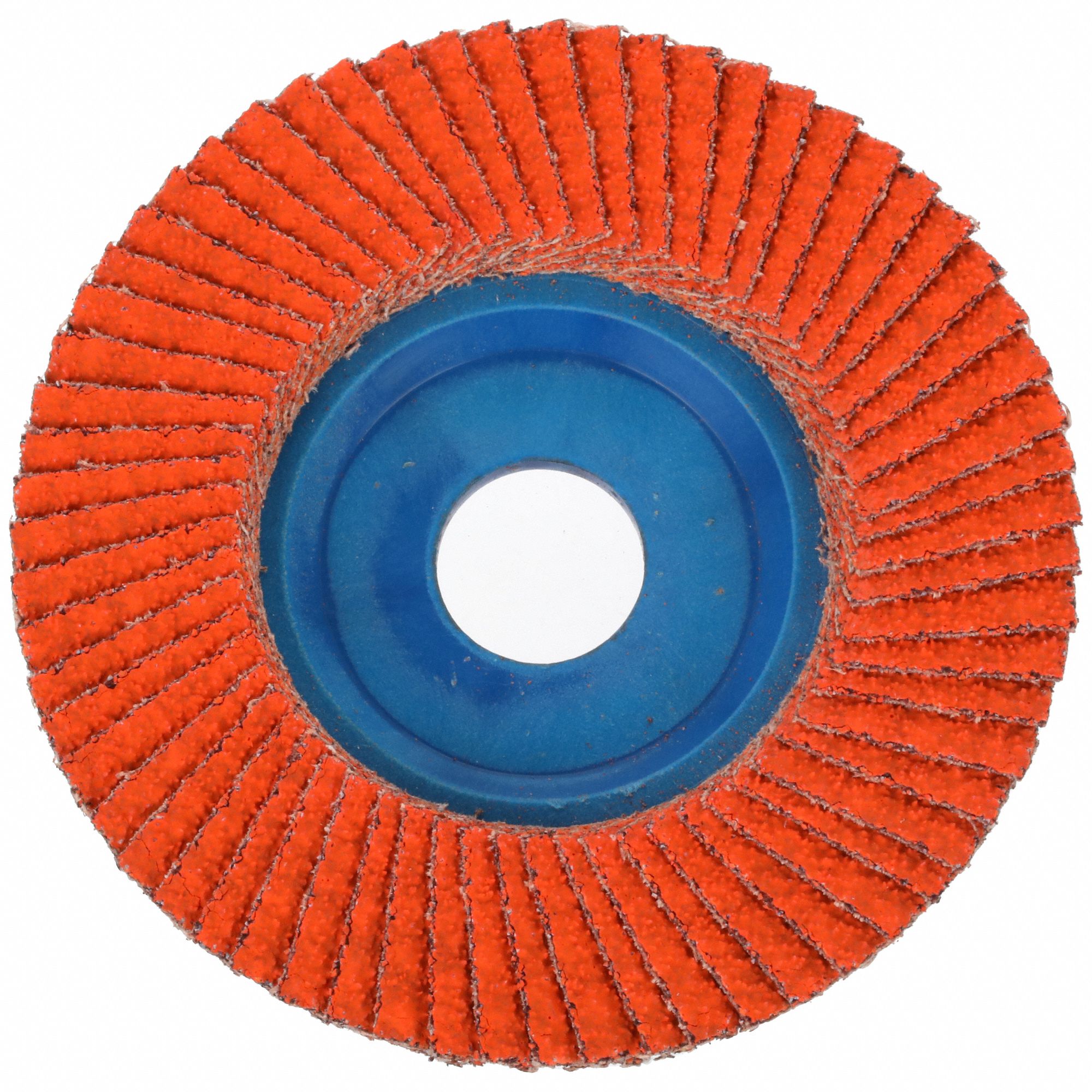 Flap Disc: Type 27, 4-1/2" x 7/8", Ceramic, 40 Grit, Plastic Bk, Std Density, Blaze R980P