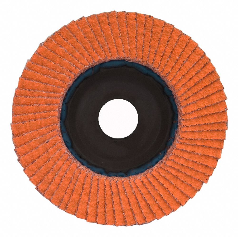 NORTON Type 27, Flap Disc, Ceramic, 4 1/2 in Disc Diameter, 60 Abrasive