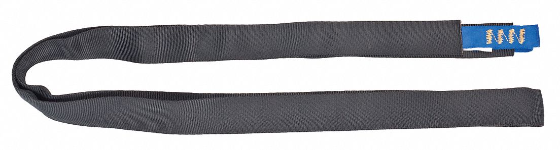 Anchor Sling: 4 ft Overall Lg, Nylon, Webbed Loop, Tie-Off Adapter, Wear Pad, Reusable