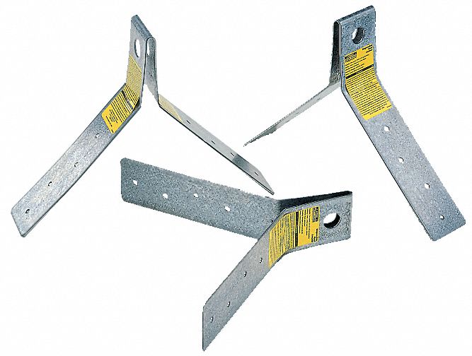 ROOF ANCHOR, 400 LB CAPACITY, FOR WOOD, PEAK ROOFS, FIXED D-RING, 1 CLAMP, UNIVERSAL