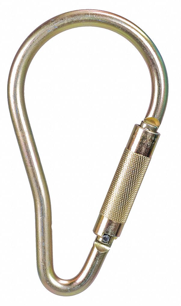 MSA Carabiner, Pear Carabiner Shape, Silver, 5,000 lb Tensile Strength 23Z85610089209 Grainger