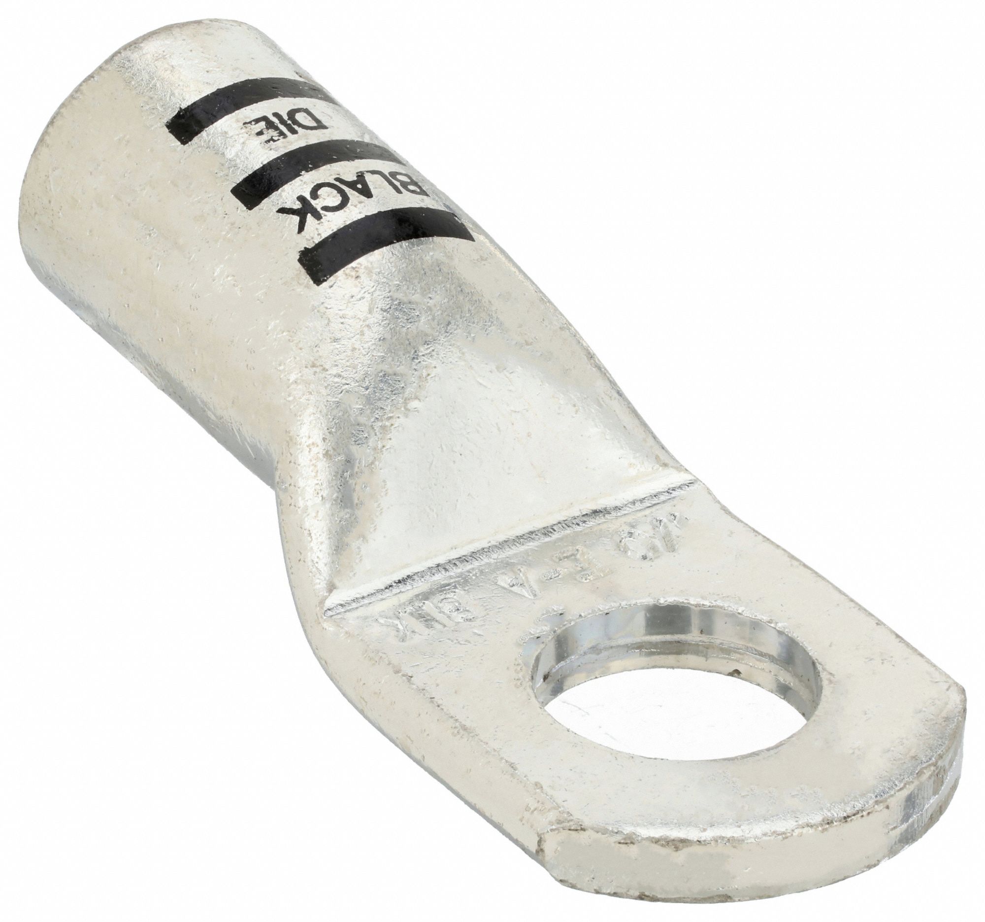 LUG, CRIMPABLE SIDE TERMINAL, CRIMP/SOLDER, COPPER/TIN, 1/0 GA, BLACK, 1/2 IN STUD SIZE, 5 PK