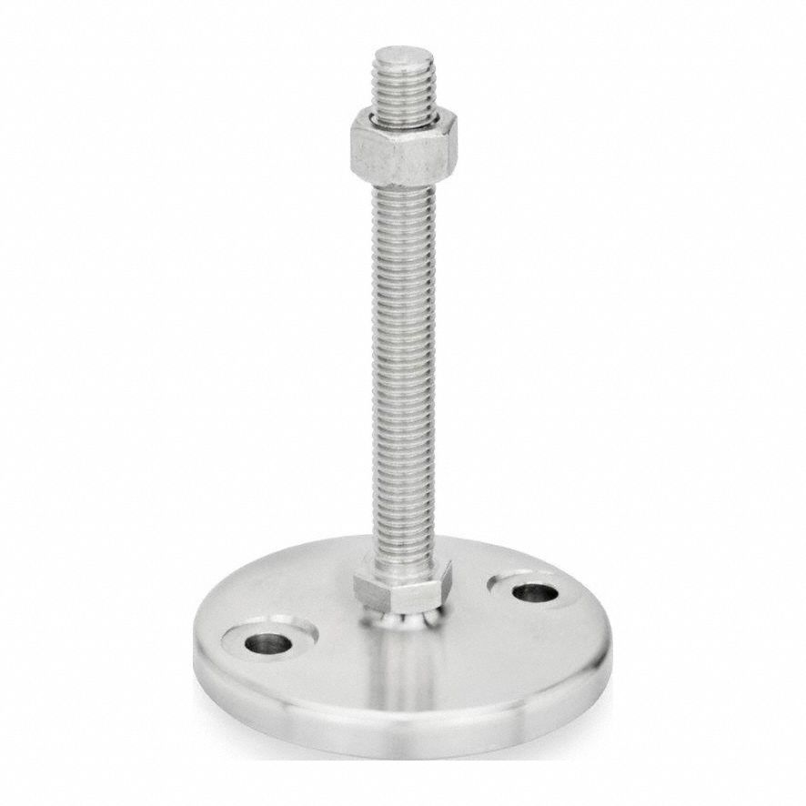 Male-End Leveling Mount: Swiveling Stud, 1/2"-13 Thread Size, 3.15 in, 3, 822 lbf Capacity