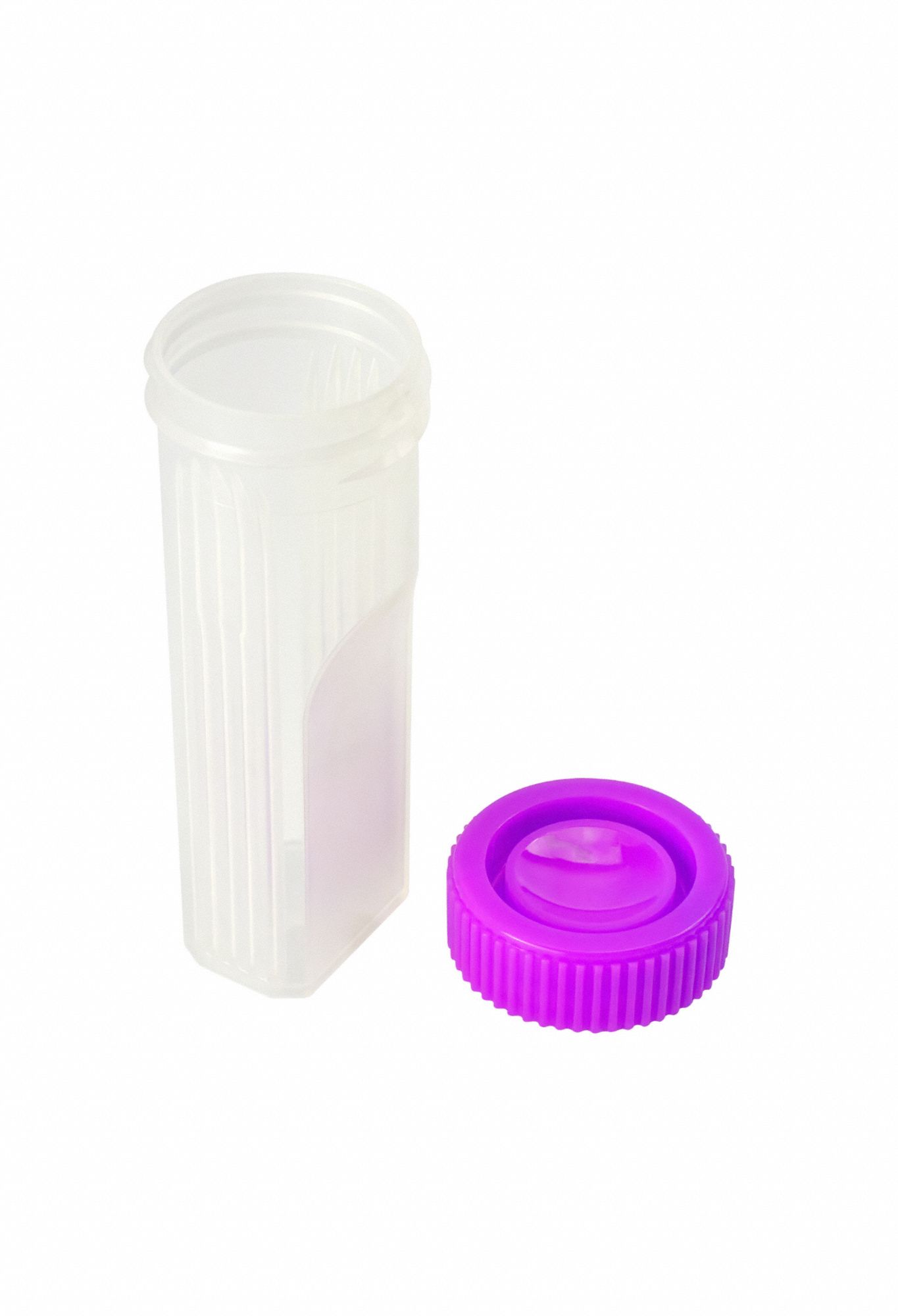 Sterile Coplin Slide Jars: 4 Sample Capacity, 98 mm Ht, 30 mm Wd, HDPE/Polypropylene Copolymer (MPN 2225450K8SE1). Key specifications — Material: Polypropylene Copolymer; Product Type: PAP Jar; Brand: CAPLUGS.