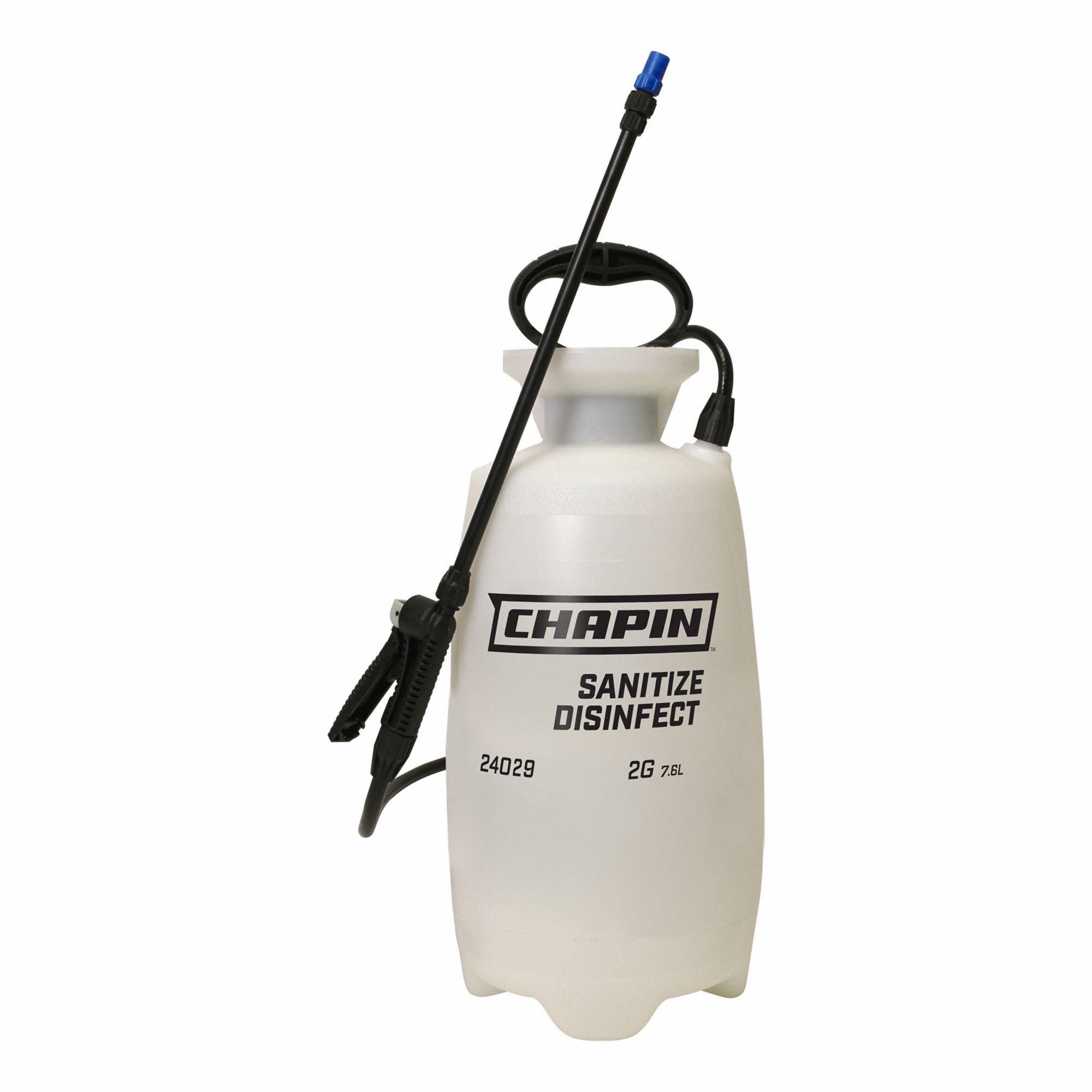 Handheld Sprayer: Spot, 2 gal Tank, Poly Tank, 25 ft Max Spray Distance, 60 psi, 21-30 ft