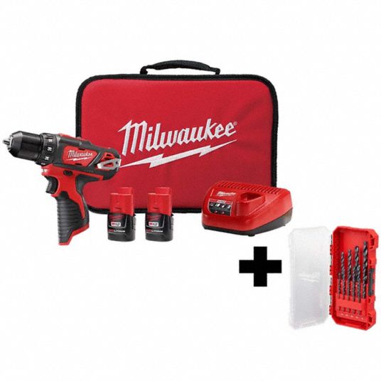 MILWAUKEE, 12V DC, Drill/Driver and Drill Bit Set 388RL3