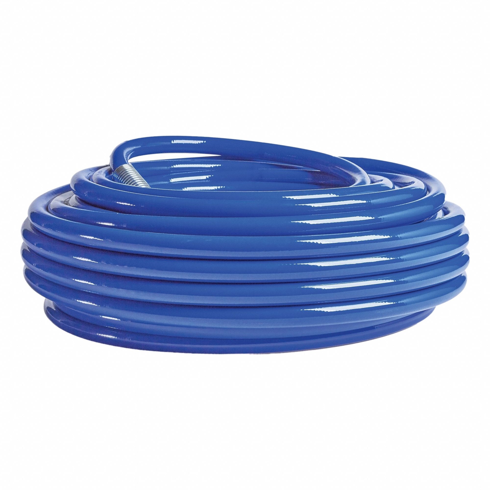 COUPLED HOSE: 3/8 in Inside Dia, 100 ft Overall Lg, Nylon, Nylon, Blue, 180°F Op Temp - Max