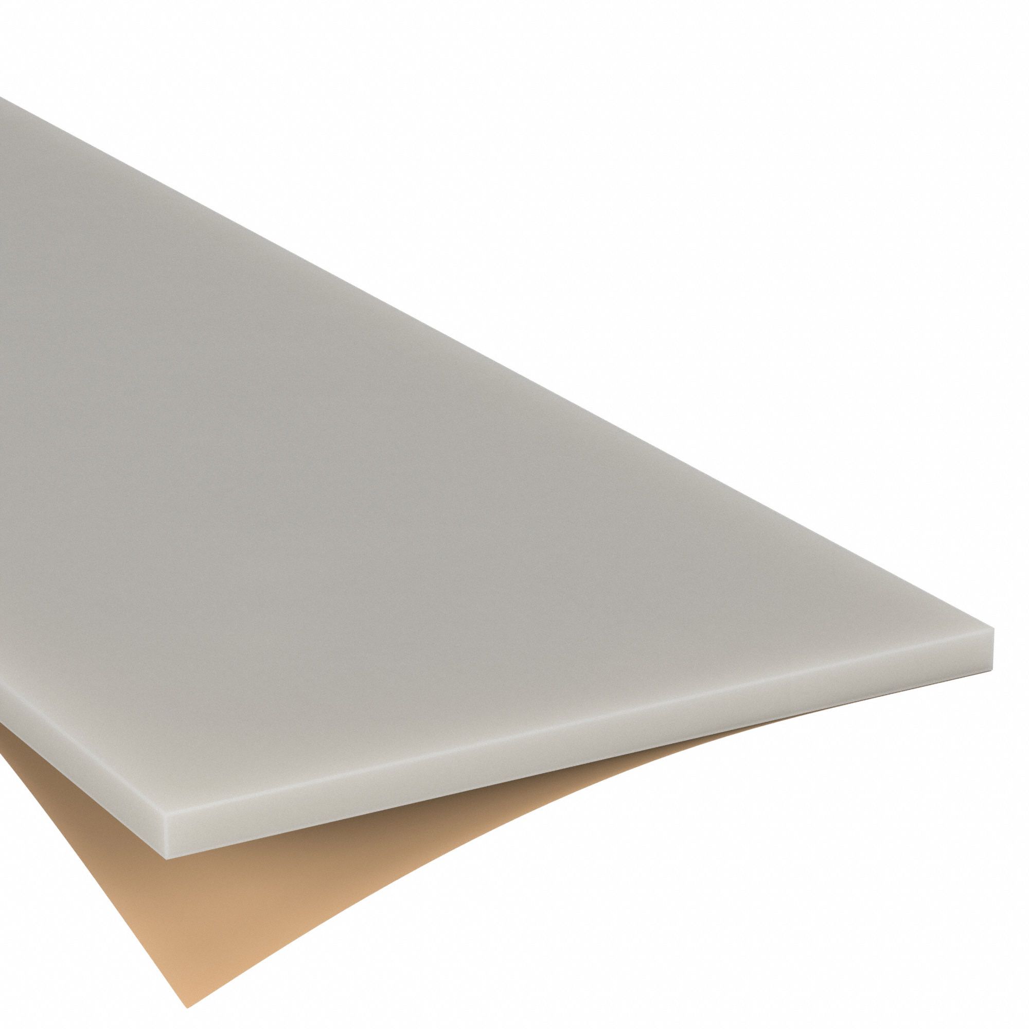 Rubber Sheet: Neoprene, Food Grade, 1/2 in Thick, 36 in x 36 in, White, 60 Shore A Durometer, Smooth