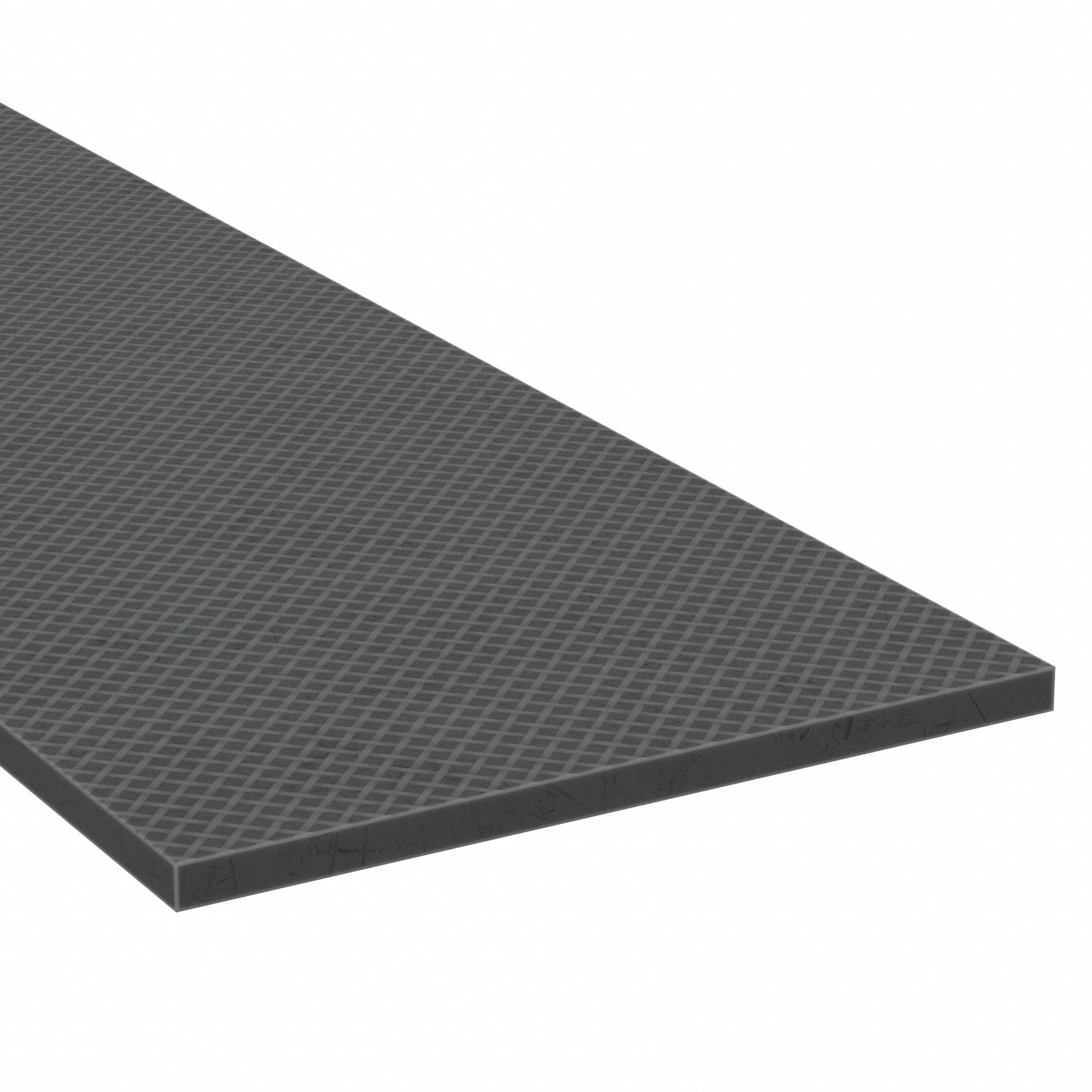 Rubber Sheet: EPDM, High Strength, 1/4 in Thick, 12 in x 12 in, Black, 60 Shore A Durometer, Plain