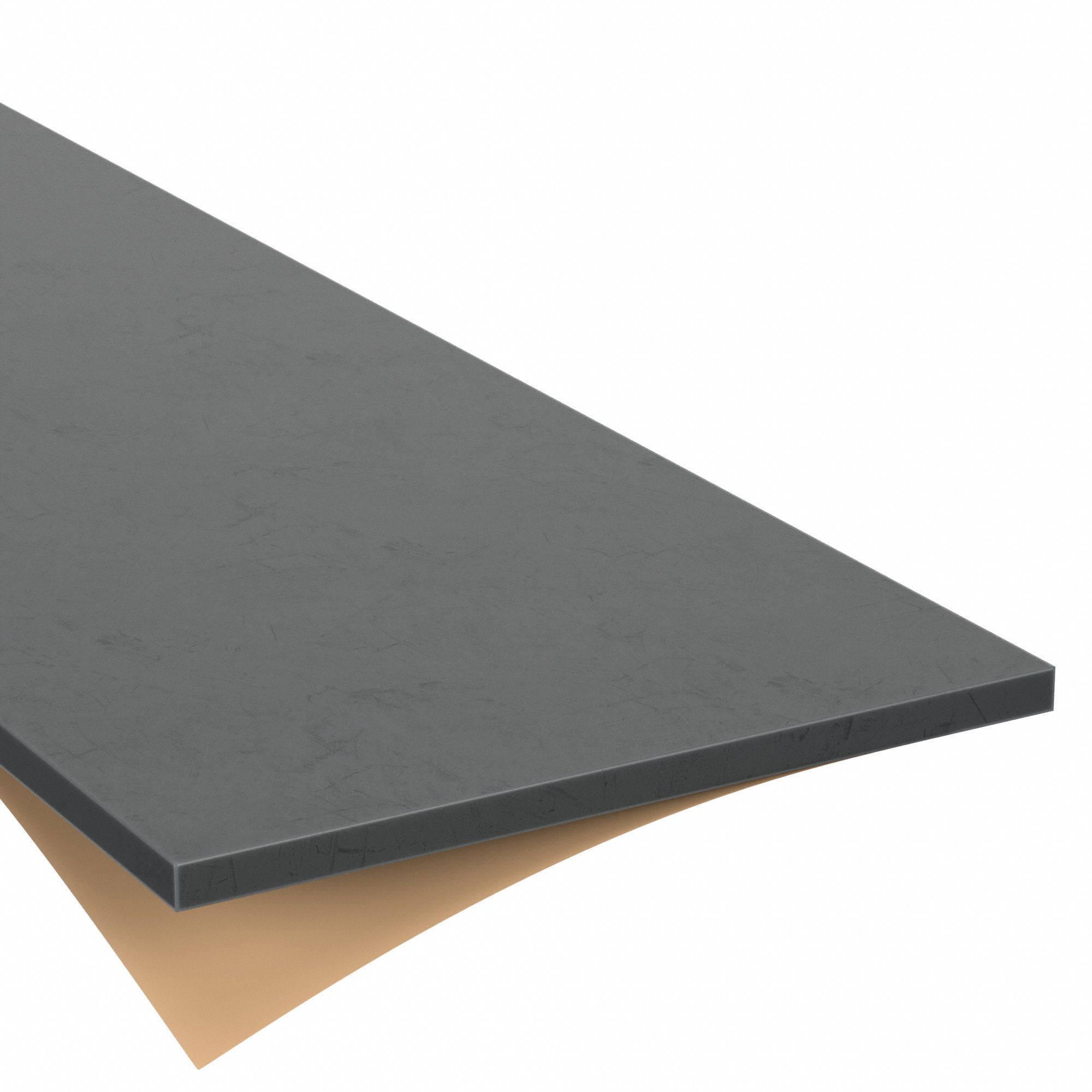 Rubber Sheet: Viton™, Std, 1/4 in Thick, 36 in x 36 in Nominal Size (W x L), Black, Adhesive, Smooth