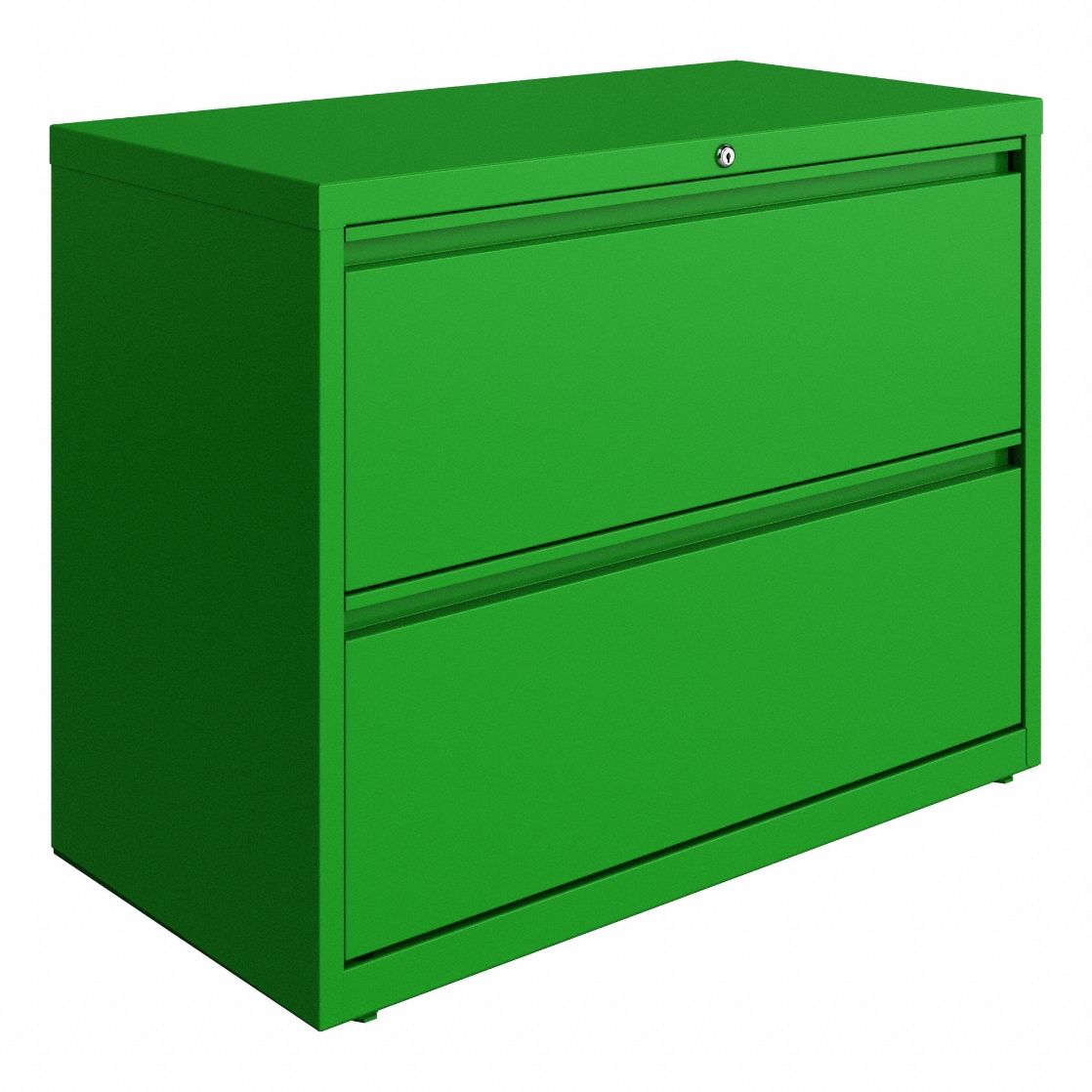Lateral File Cabinet: Screamin' Green, 2 Drawers, 28 in Overall Ht, 18 5/8 in Overall Dp