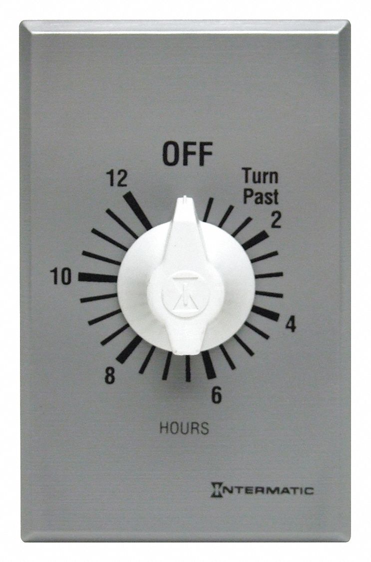 INTERMATIC, 0 to 12 hr, Silver, Spring-Wound Timer - 242A94|FF12HC ...