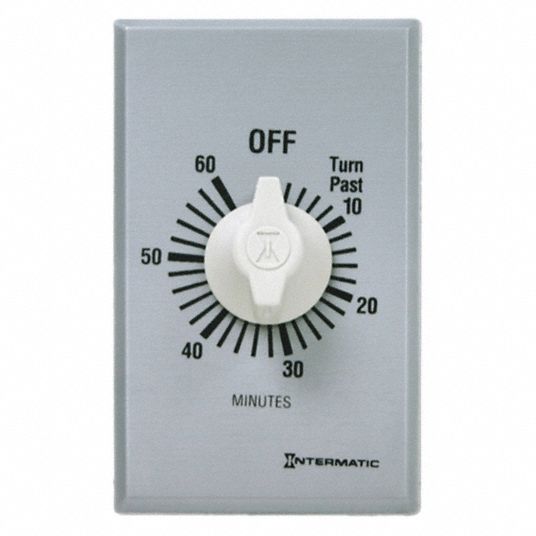 INTERMATIC, 0 to 60 min, Silver, Spring-Wound Timer - 242A98|FF60MC ...