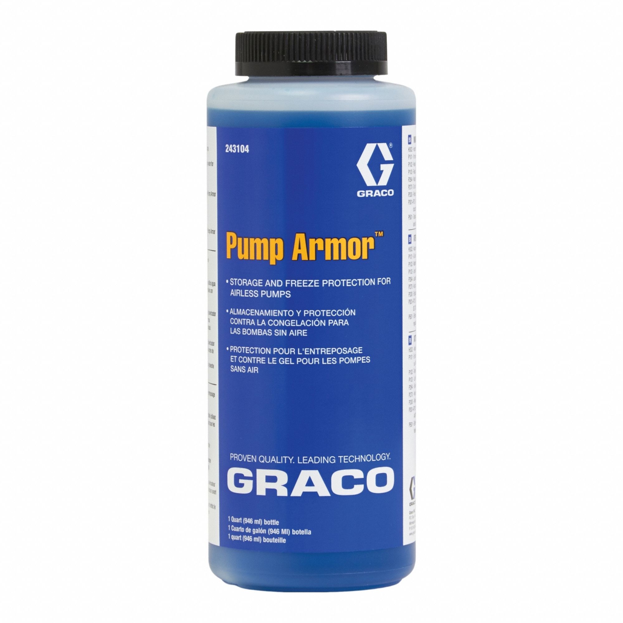 Pump Armor: Pump Fluid, 1 qt Container Size, 48YD36/48YD37
