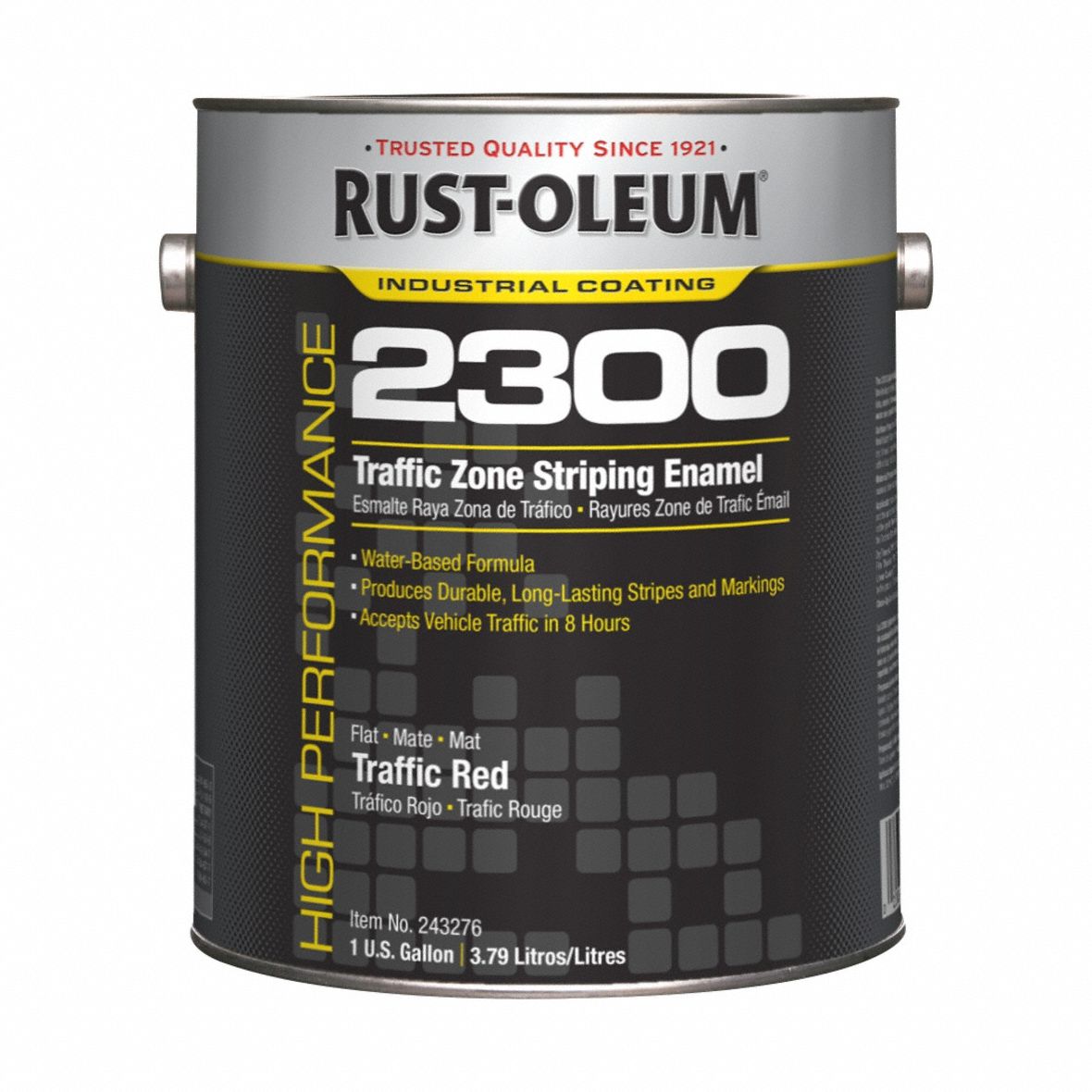 Traffic Zone Striping Paint: Pour Paint Dispensing, Traffic Red, 1 gal