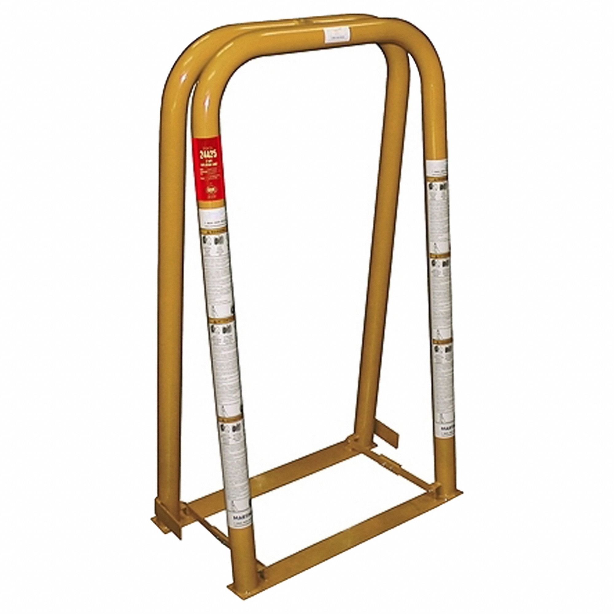 Tire Inflation Cage: Tire Inflation Cage, 2-Bar Cage, 69 lb Wt, 52 in Overall Ht, 27 in Base Lg