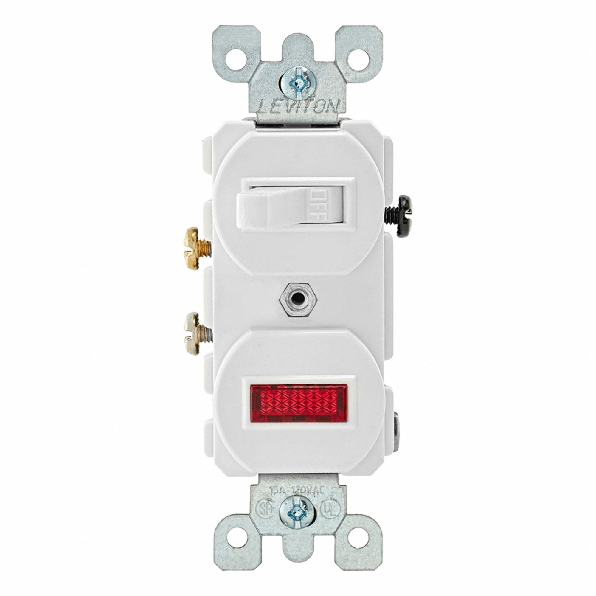 Wall Switch 1/2 hp Toggle 15 A White