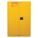FLAMMABLES SAFETY CABINET, STANDARD, 45 GALLON, 43 X 18 X 65 IN, YELLOW, MANUAL CLOSE