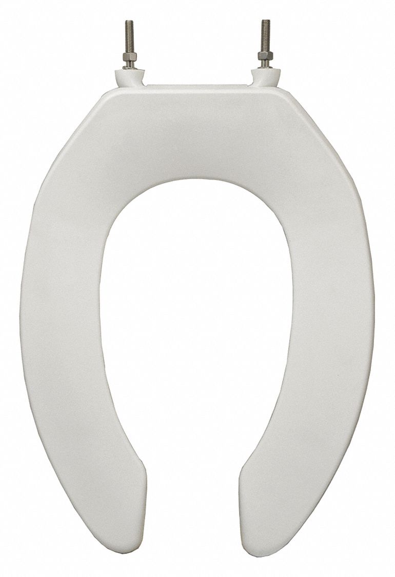 Deluxe Plstc Seat Wht Check Hinge Elngtd