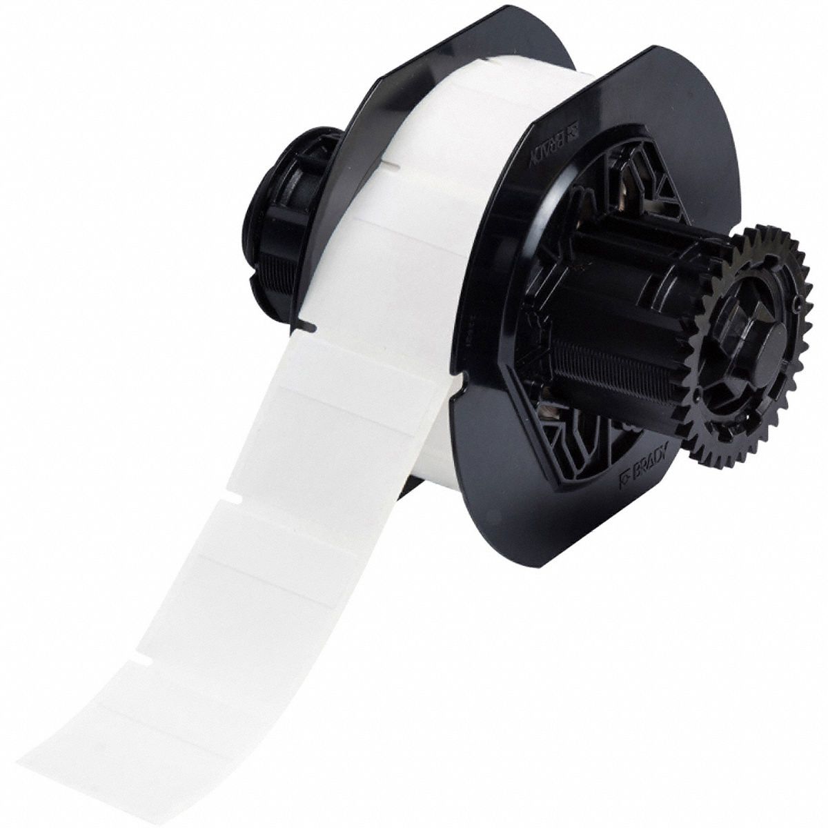 Wraparound Label: 1 1/2 in x 1 1/2 in, Vinyl, White (Matte), For 28 AWG to 20 AWG Wire Gauge