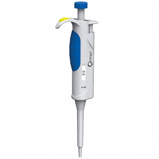 Single-Channel Pipettor: 1 Channels, 50 ul Capacity - Max, Manual Fixed Volume
