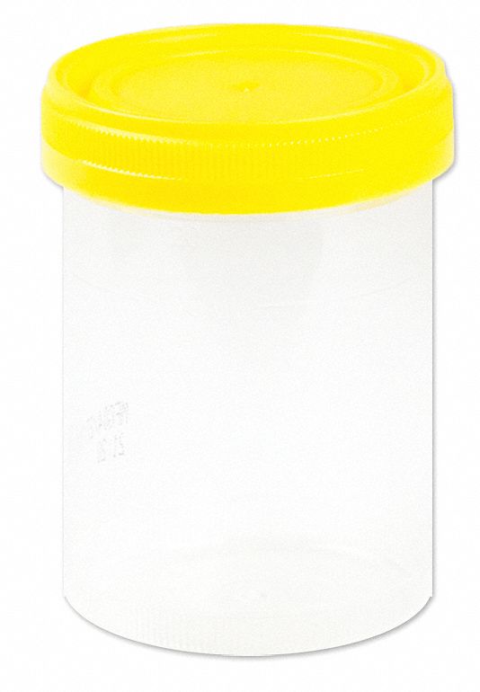 Medegen Specimen Container, Translucent with Lid, 4 oz