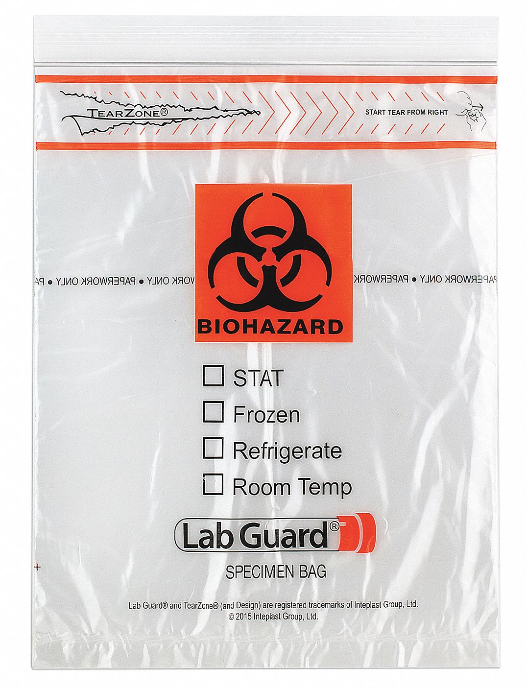 Inteplast Red Biohazard Bags