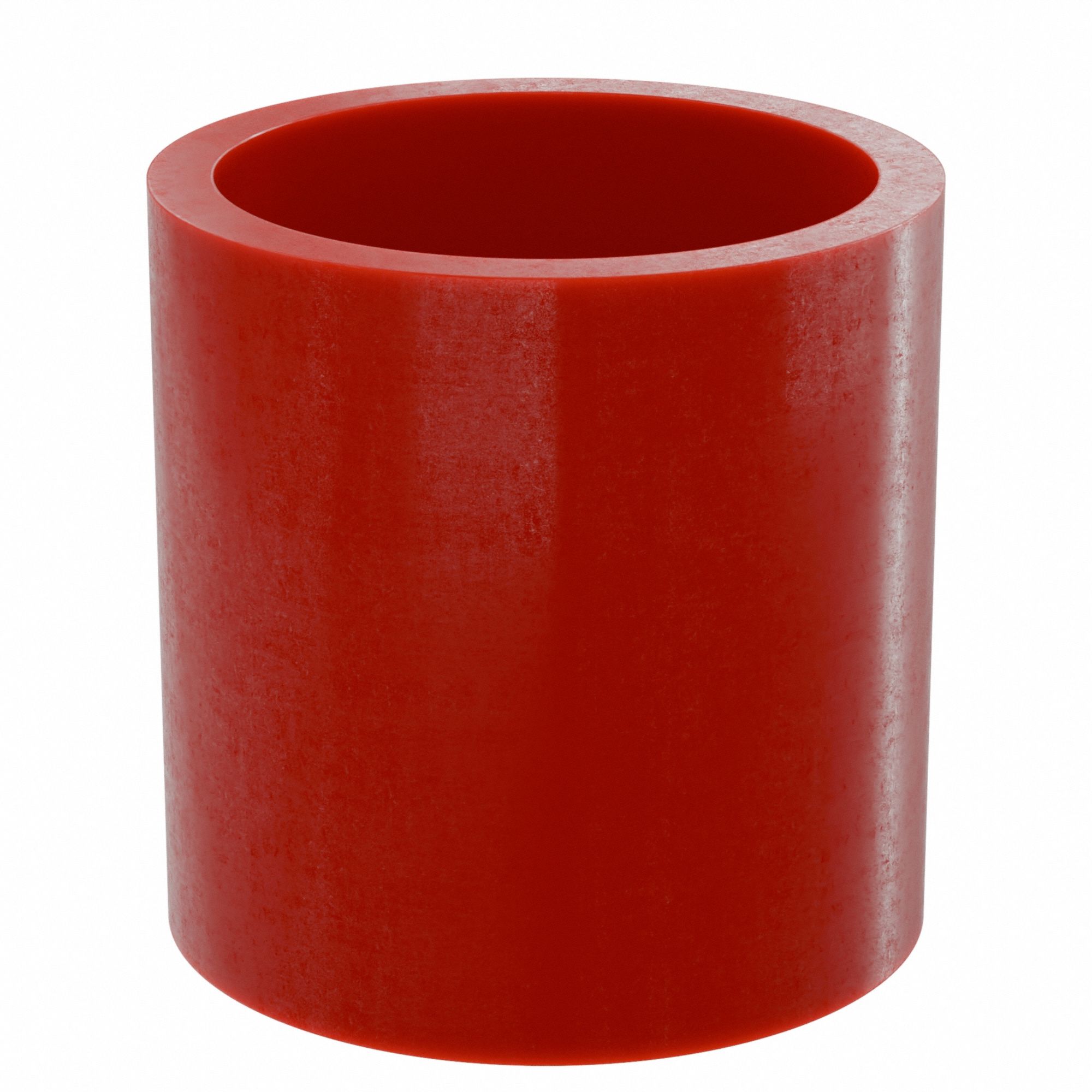 Sleeve Bearing: PTFE, J-4200, 1 1/4 in Bore, 1 1/2 in OD, 1 1/2 in Overall Lg, Red