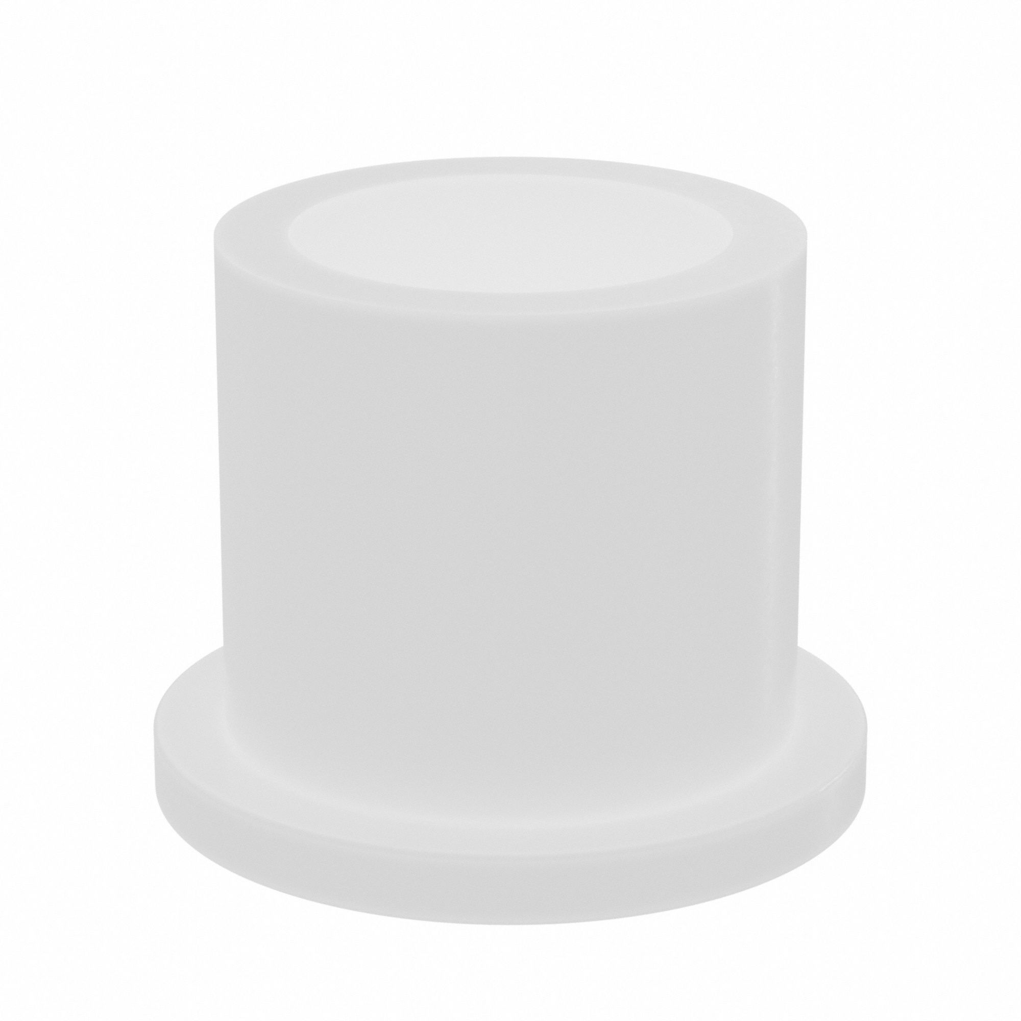 Flanged Sleeve Bearing: PTFE, 3/4 in Bore, 1 in OD, 1 in Overall Lg, Off-White