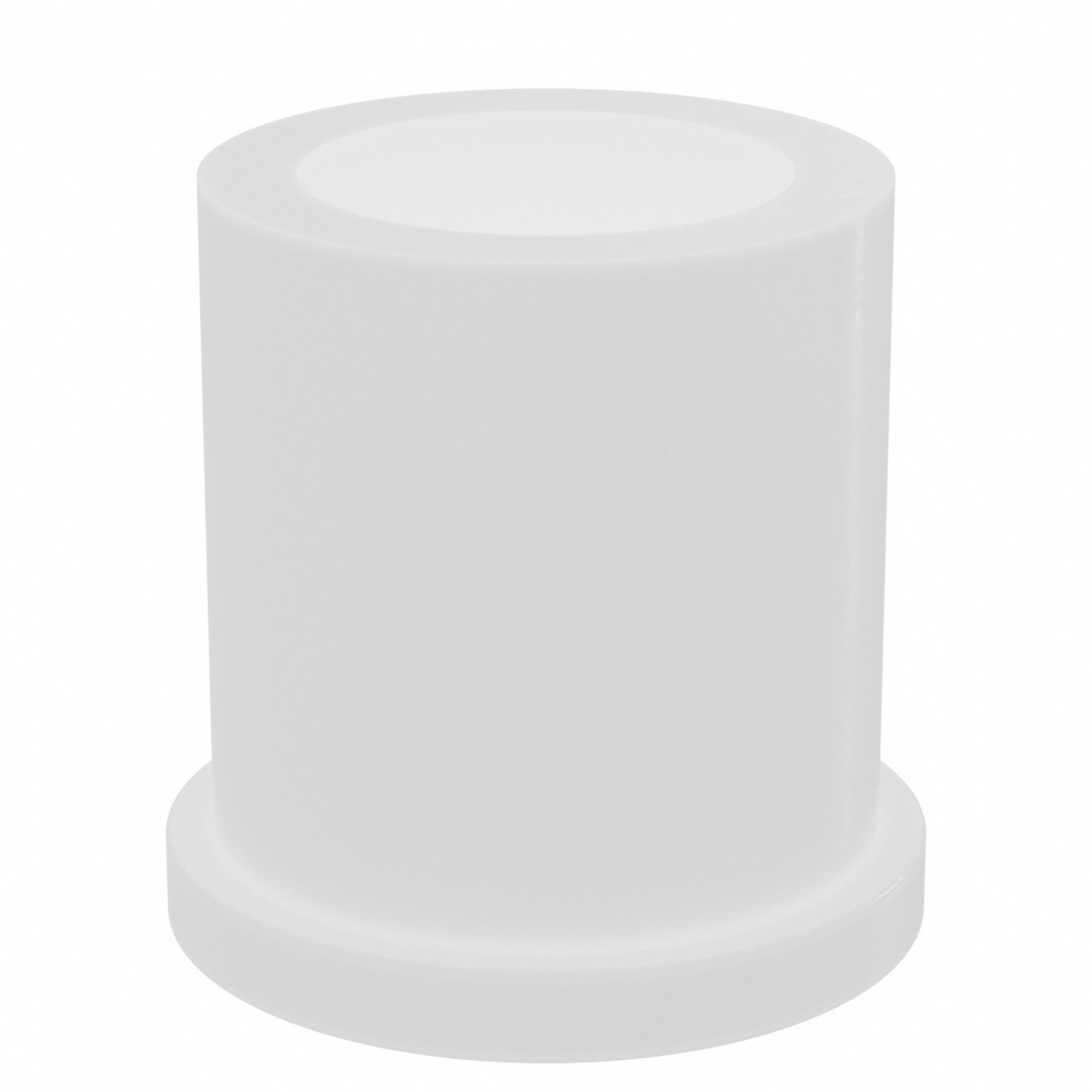 Flanged Sleeve Bearing: PTFE, 5/8 in Bore, 7/8 in OD, 1 in Overall Lg, Off-White