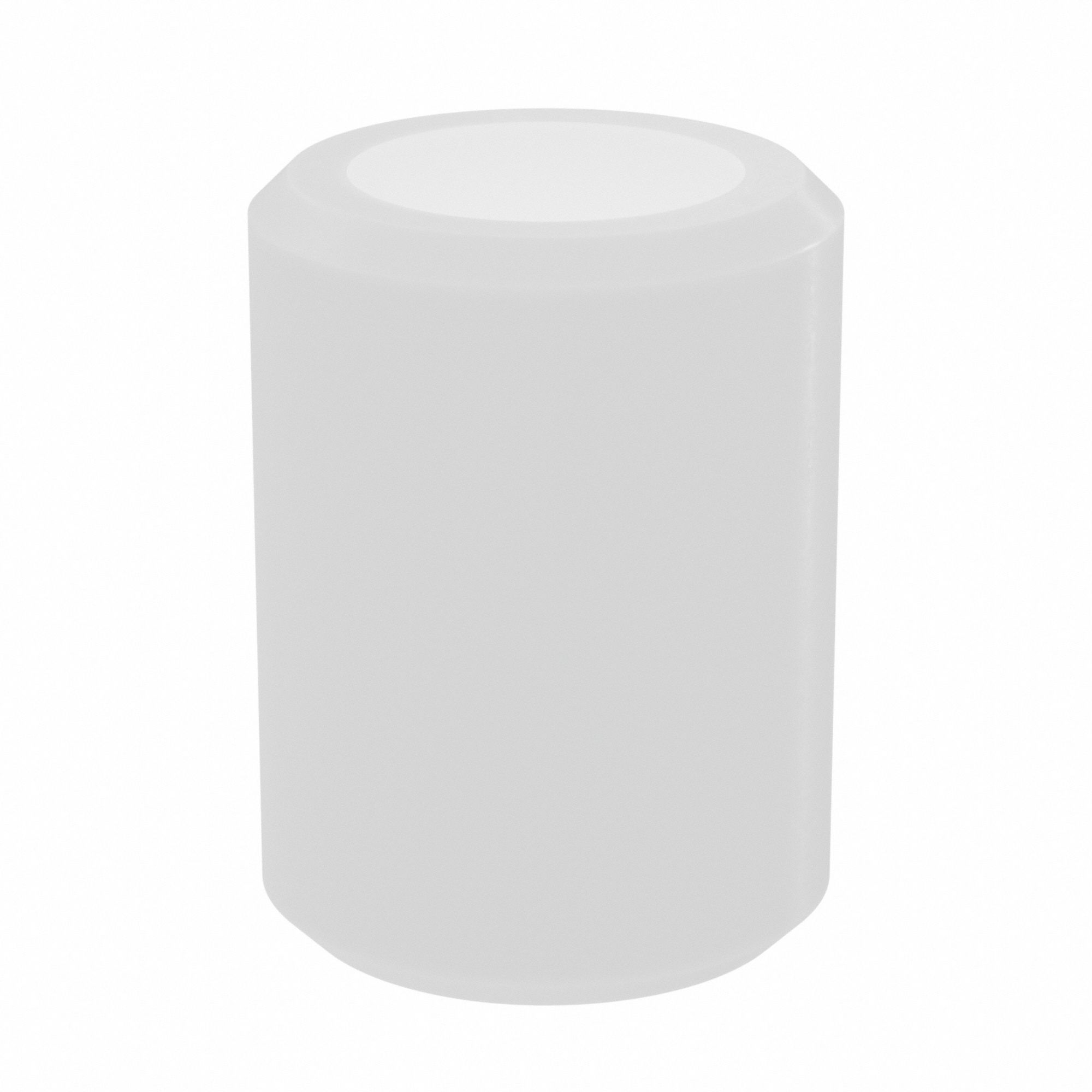 Sleeve Bearing: Nylon, 1/4 in Bore, 3/8 in OD, 1/2 in Overall Lg, Off-White, 25 PK