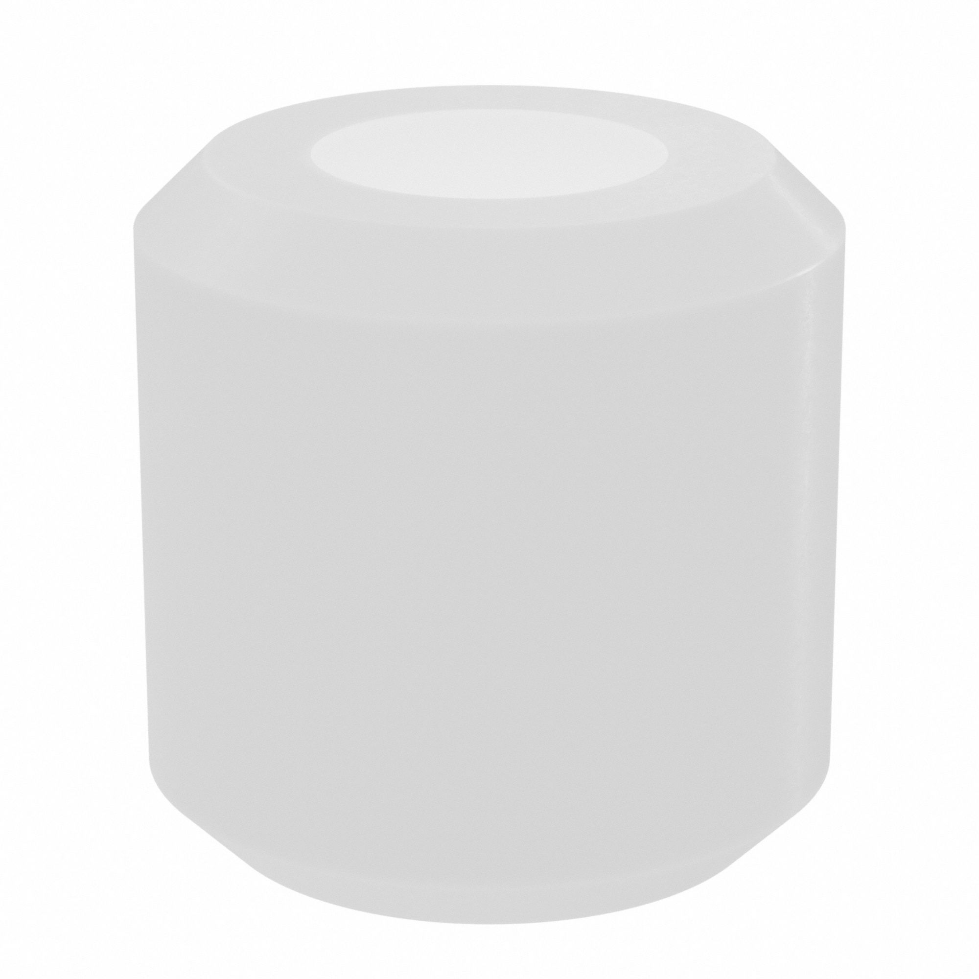 Sleeve Bearing: Nylon, 1/4 in Bore, 1/2 in OD, 1/2 in Overall Lg, Off-White, 25 PK