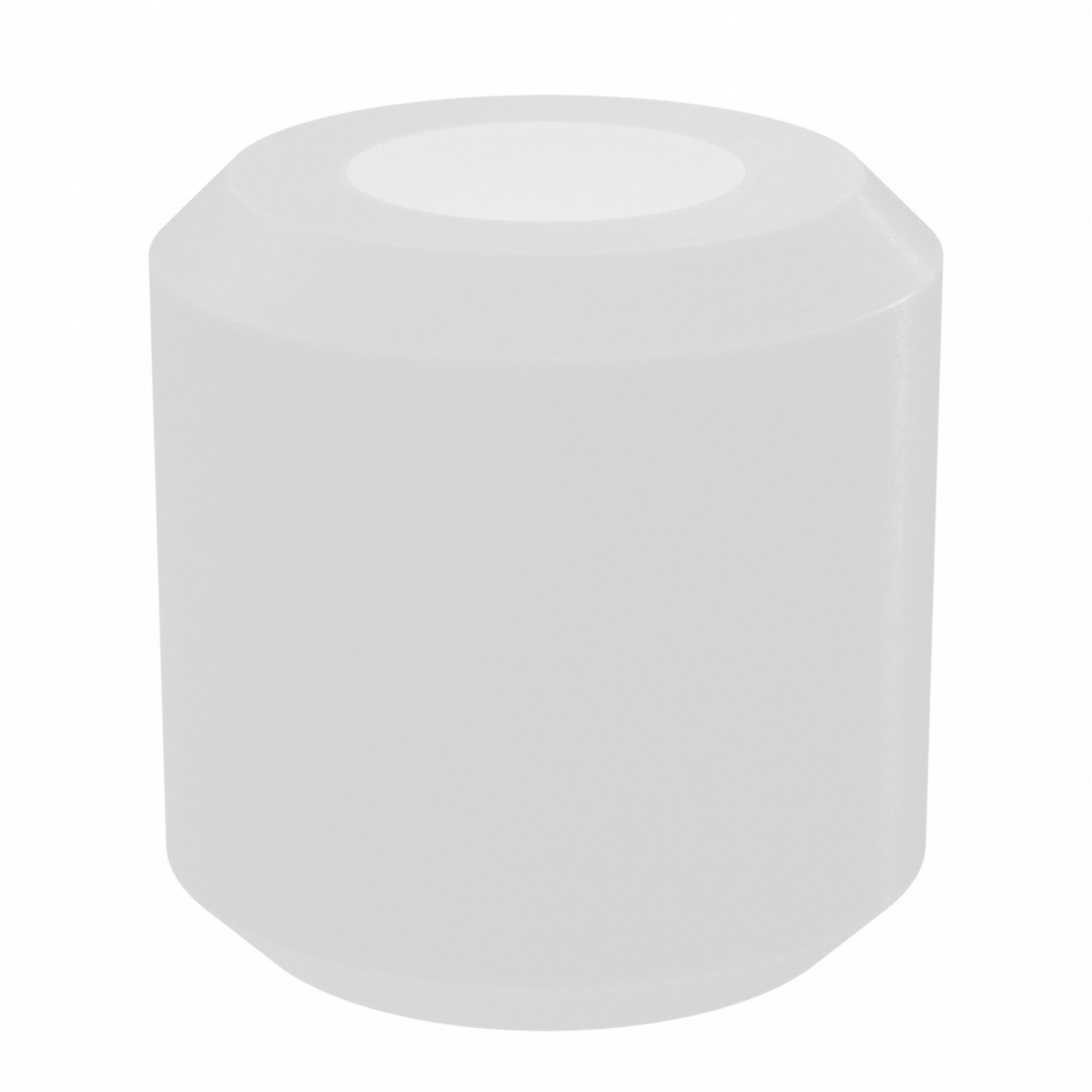 Sleeve Bearing: Nylon, 1/8 in Bore, 1/4 in OD, 1/4 in Overall Lg, Off-White, 3 PK