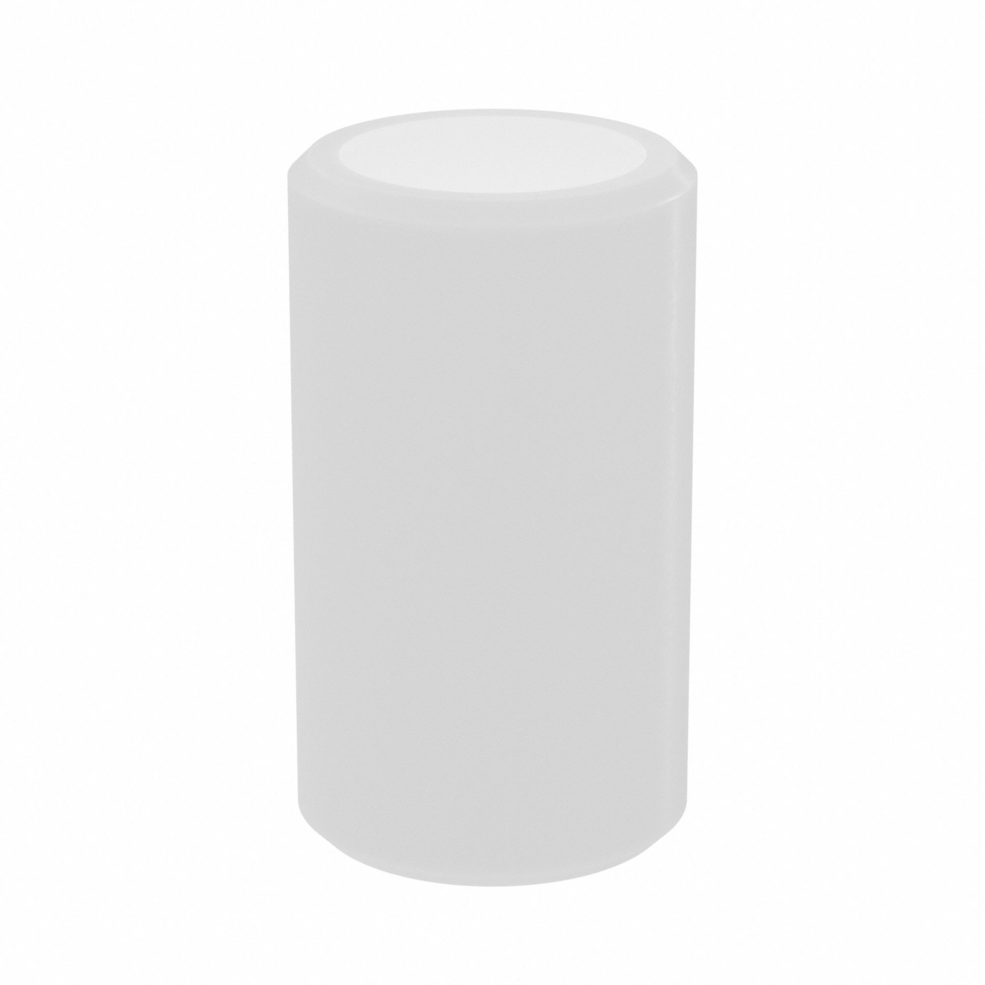 Sleeve Bearing: Nylon, 3/8 in Bore, 1/2 in OD, 7/8 in Overall Lg, Off-White, 20 PK