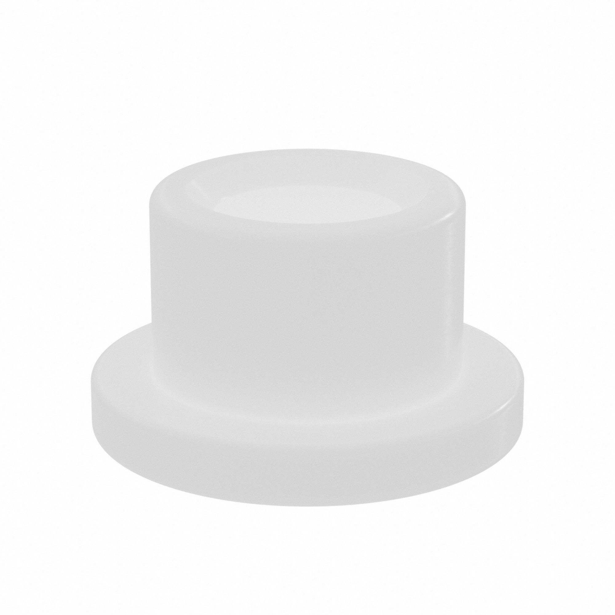 Sleeve Bearing: Nylon, 3/16 in Bore, 5/16 in OD, 1/4 in Overall Lg, Off-White, 3 PK