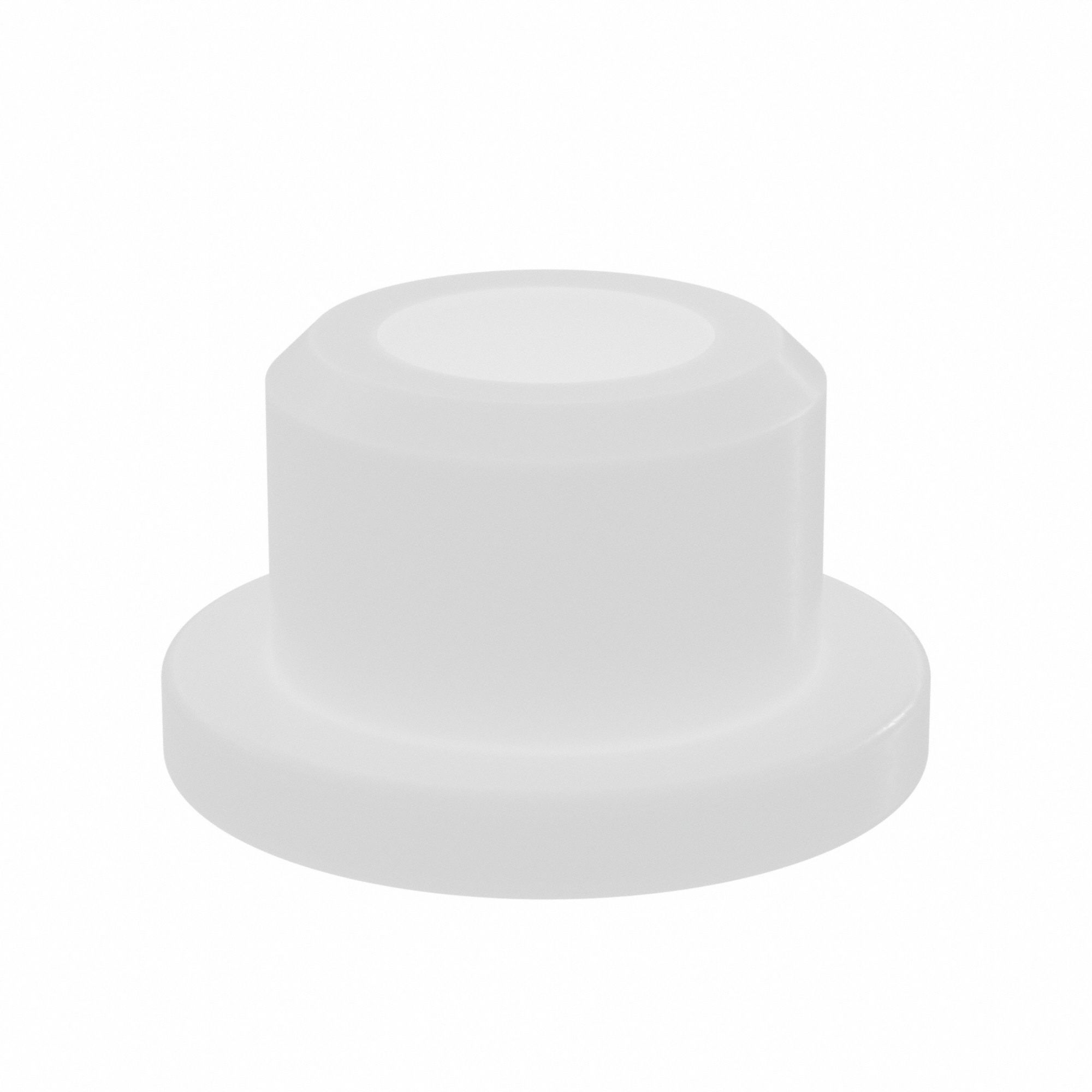 Flanged Sleeve Bearing: Nylon, 3/16 in Bore, 5/16 in OD, 1/4 in Overall Lg, 36 PK