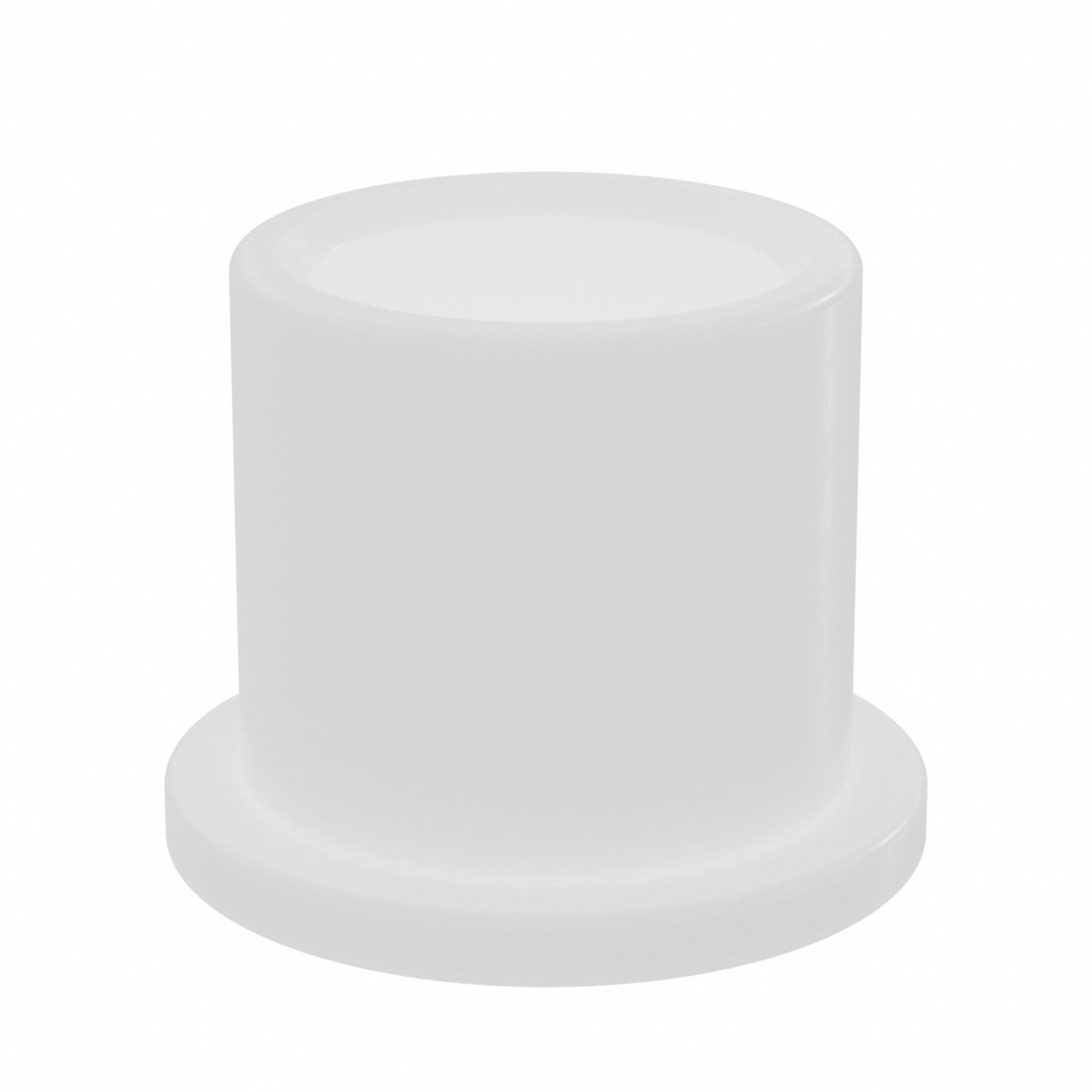 Sleeve Bearing: Nylon, 3/8 in Bore, 1/2 in OD, 1/2 in Overall Lg, Off-White, 3 PK