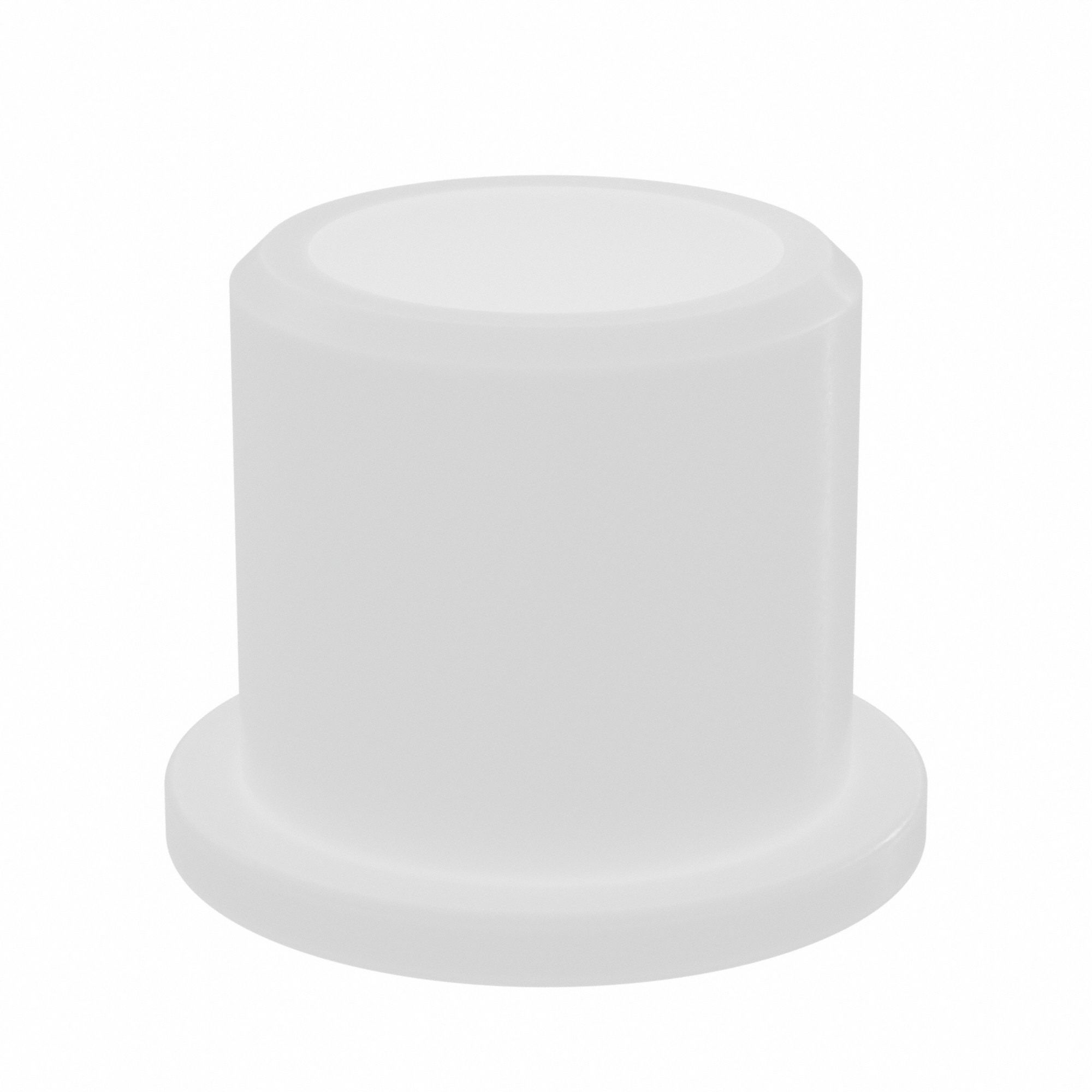 Flanged Sleeve Bearing: Nylon, 3/8 in Bore, 1/2 in OD, 1/2 in Overall Lg, 50 PK