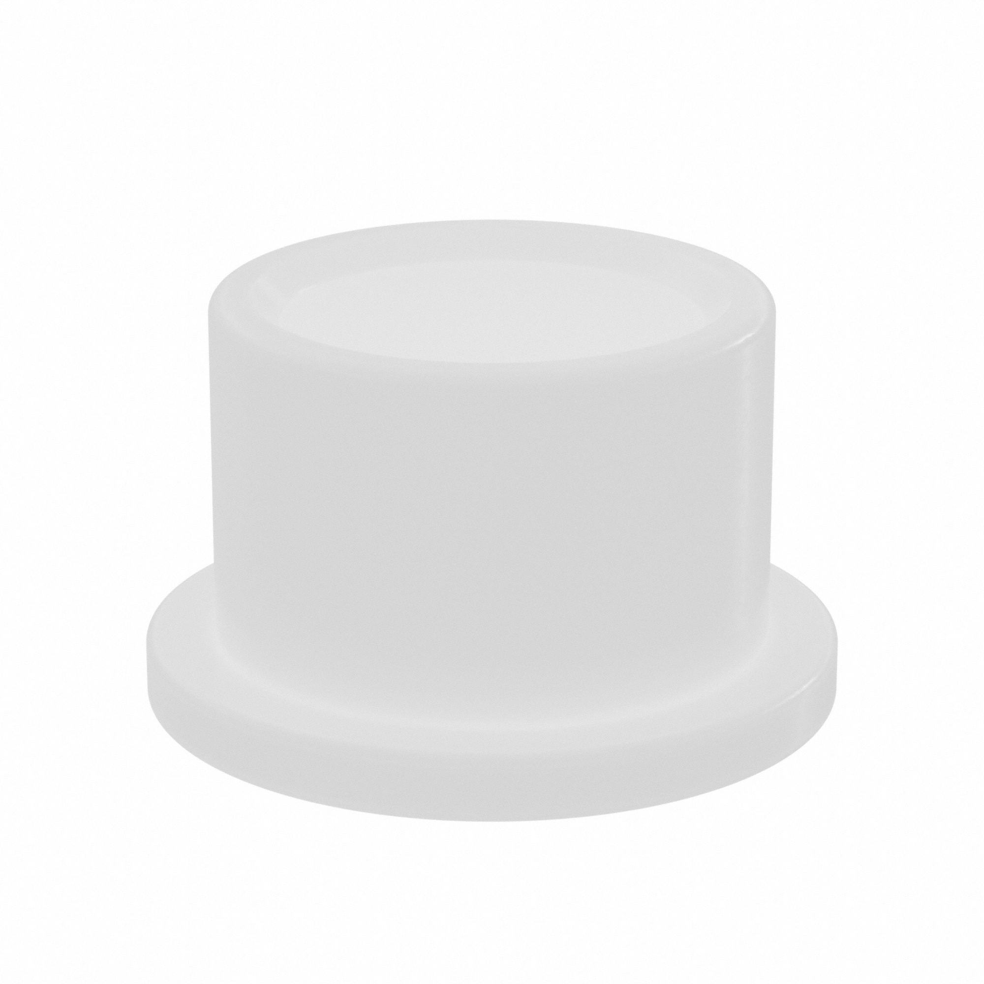 Sleeve Bearing: Nylon, 3/8 in Bore, 1/2 in OD, 3/8 in Overall Lg, Off-White