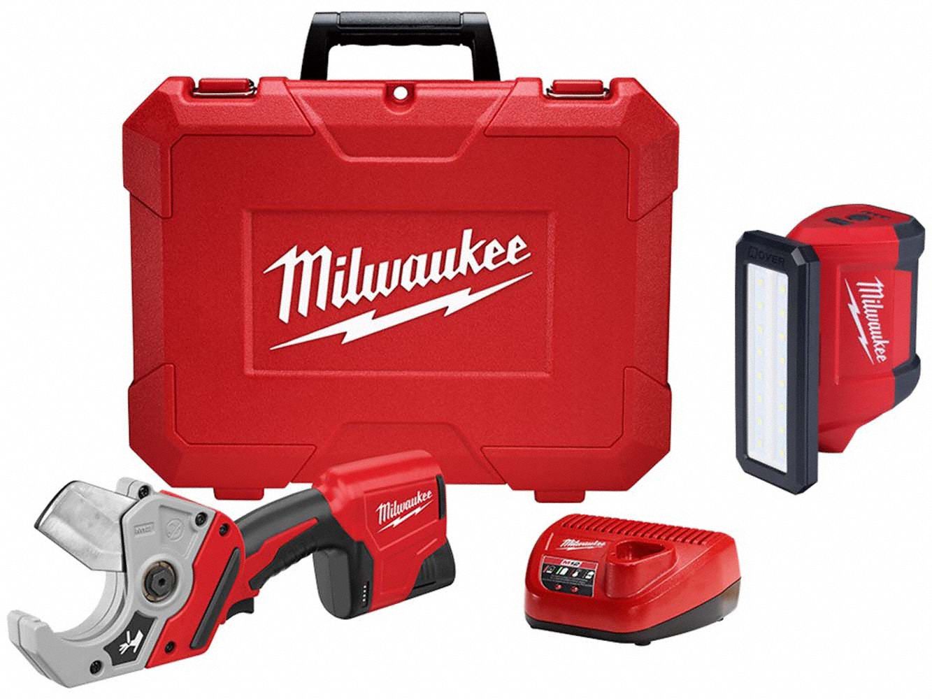Shear Kit and Flood Light: M12™ REDLITHIUM™, 2 in Max. Pipe Dia., 1 Batteries Included