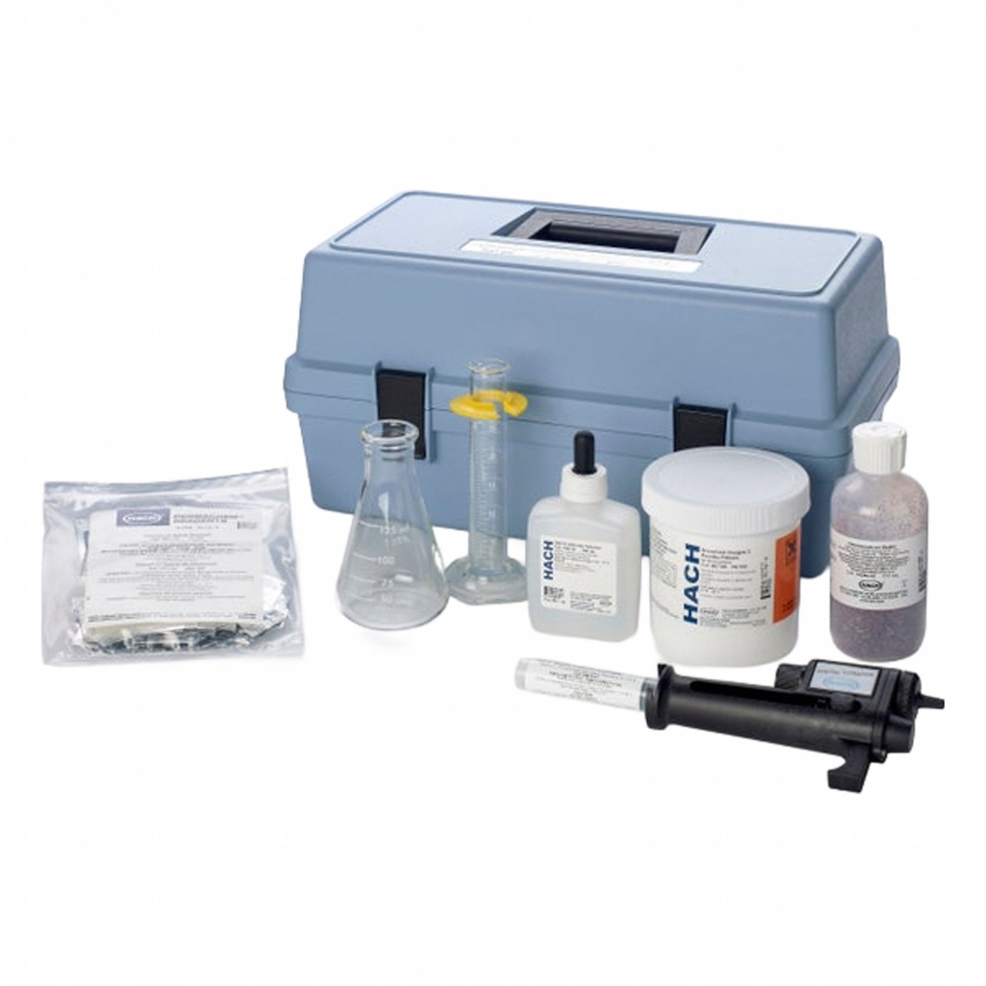 Chloride Test Kit: Chloride, 10 to 10, 000 mg/L Cl⁻, 10 mg/L Cl⁻, 100 Tests, 8 Pieces