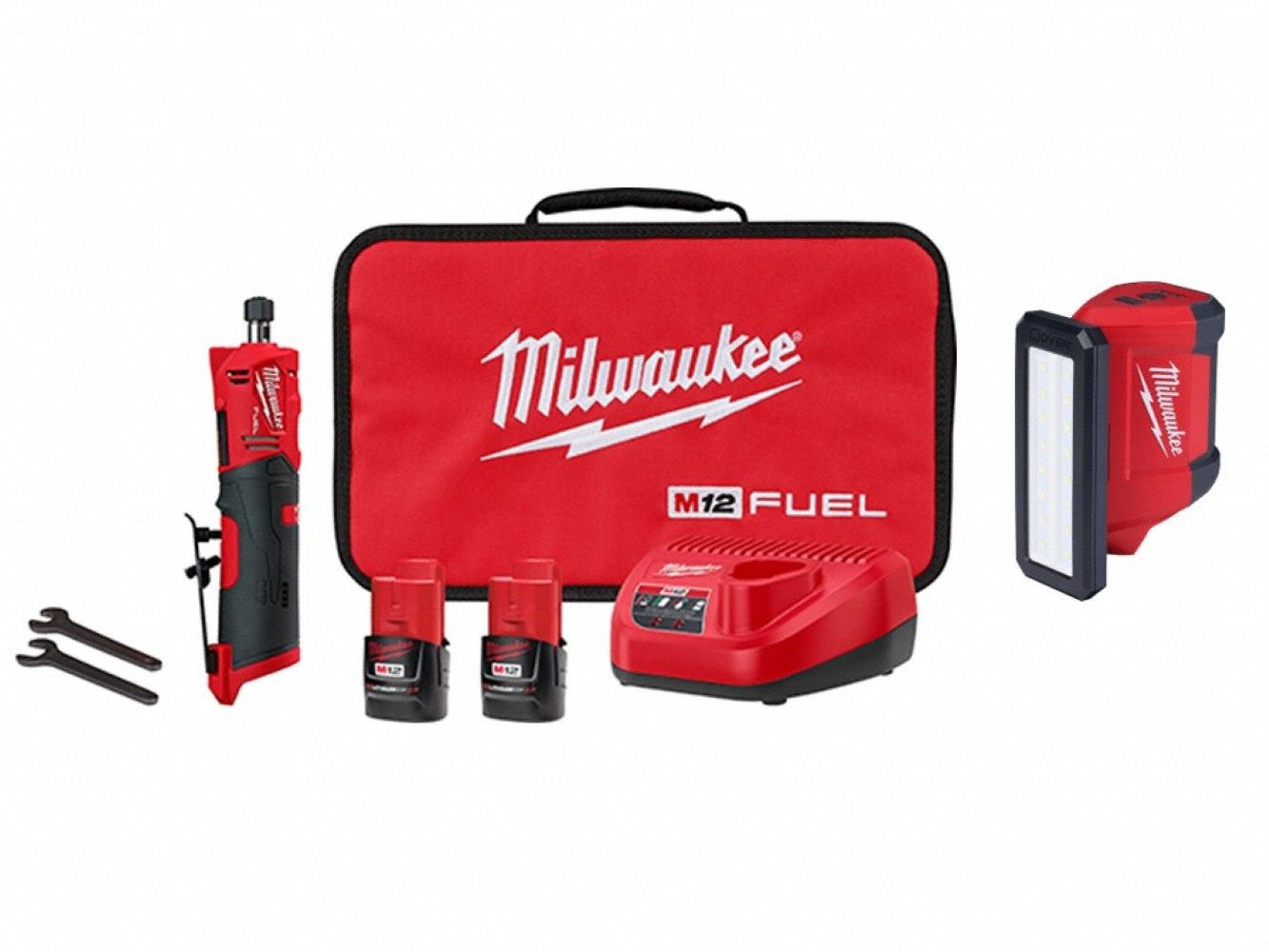 M12 FUEL Die Grinder Kit+M12 Flood Light